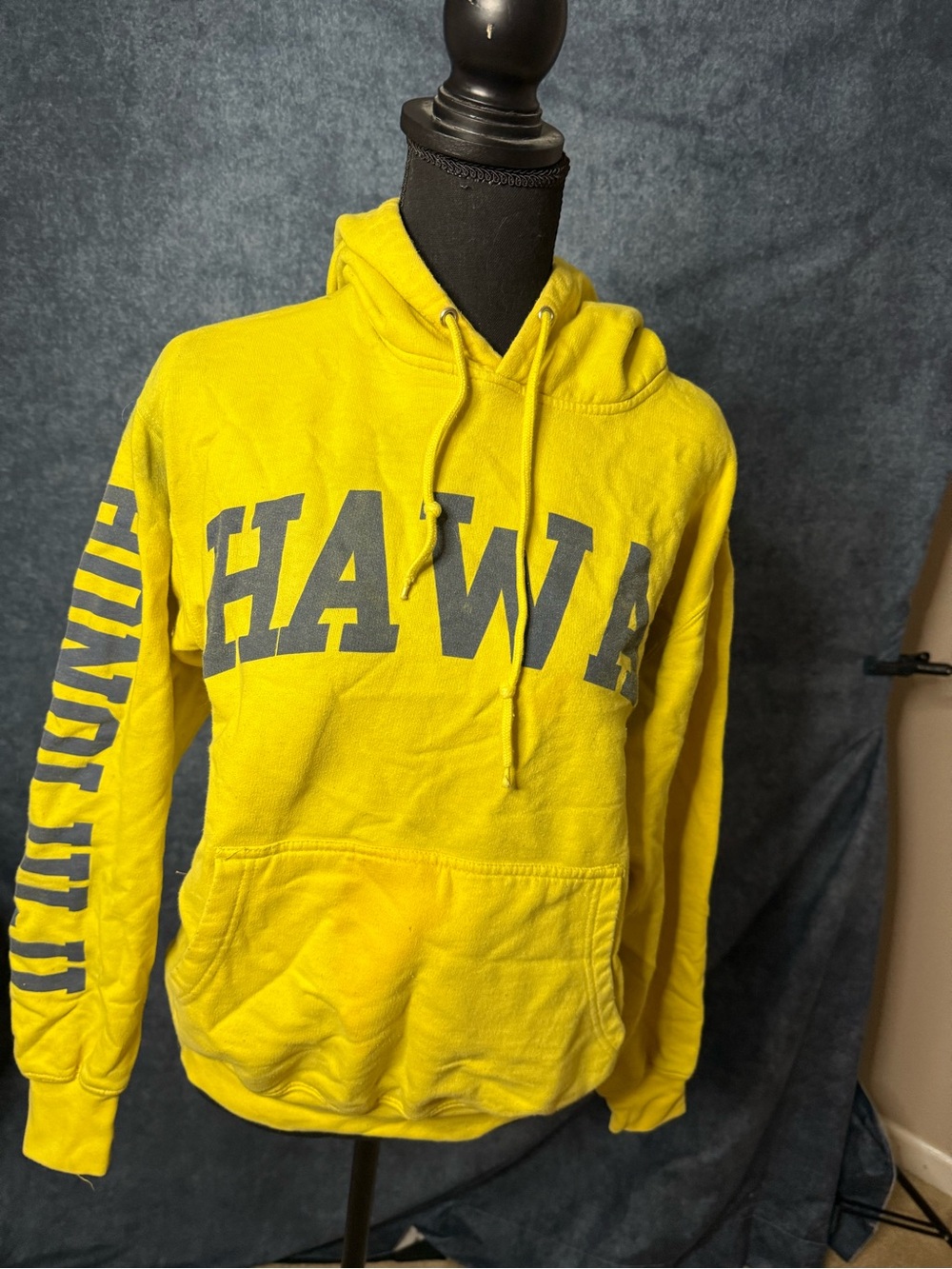 Source Unknown Bright Yellow HAWAII Pullover Hoodie